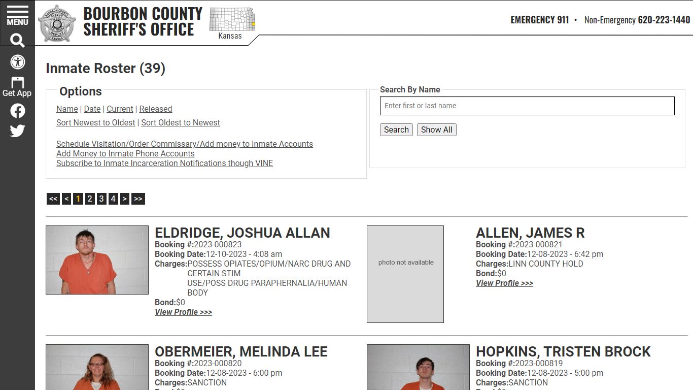 Inmate Roster - Bourbon County KS Sheriff’s Office