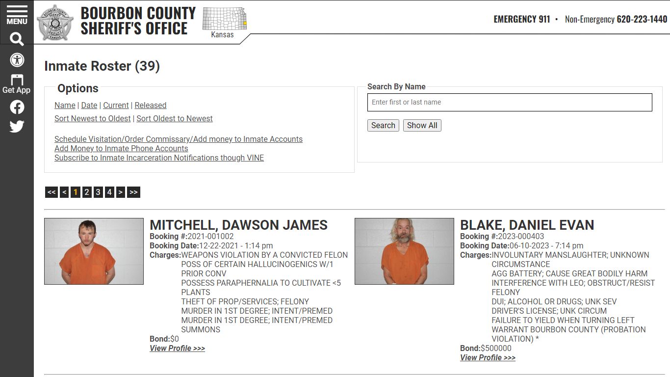 Inmate Roster - Bourbon County KS Sheriff’s Office