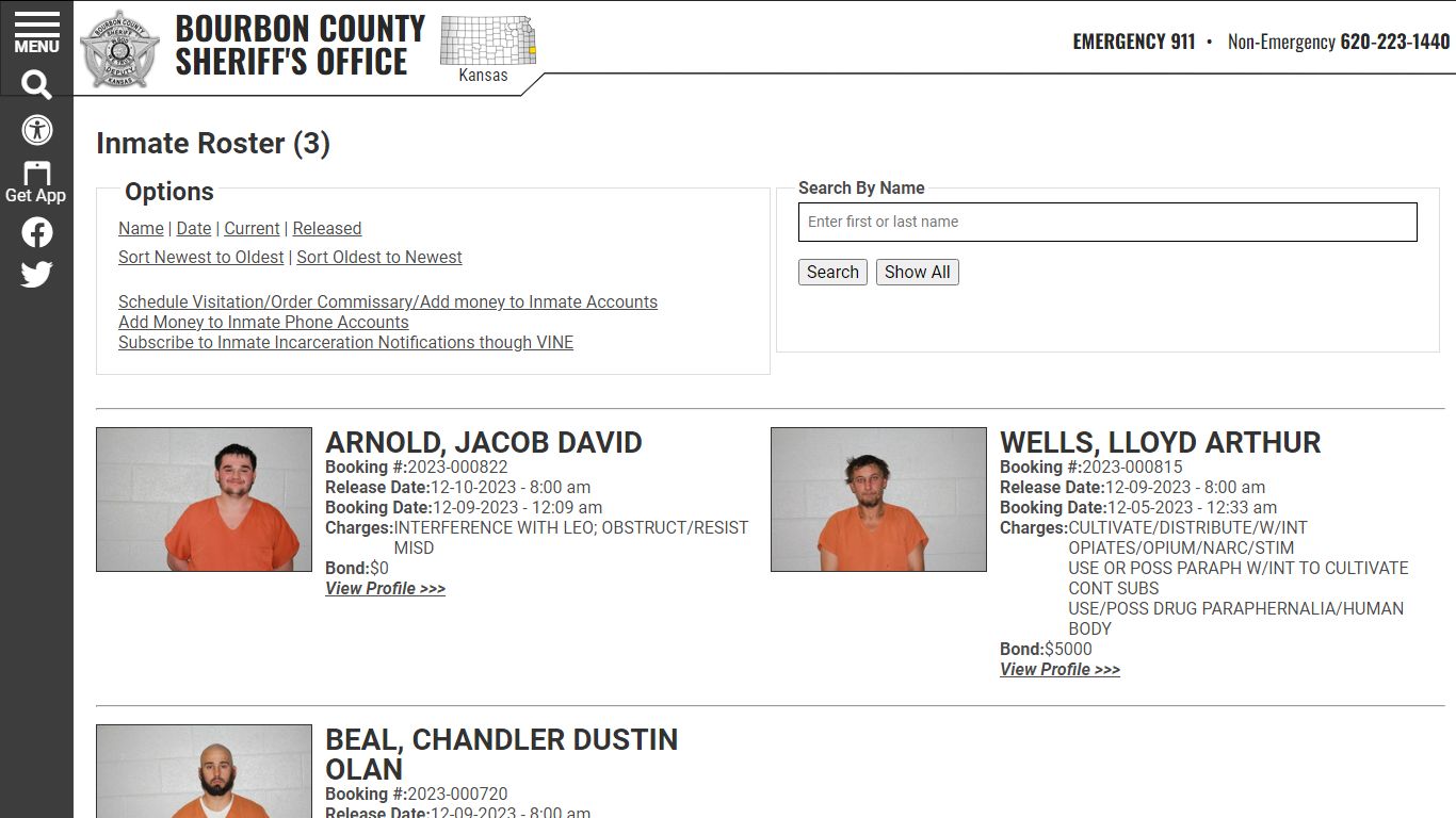 Inmate Roster - Bourbon County KS Sheriff’s Office